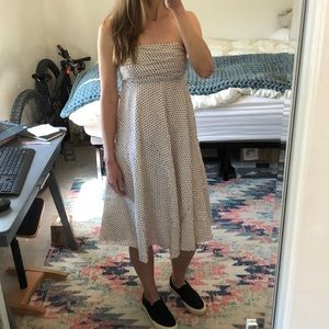 J. Crew | Strapless Fully-Lined Seersucker Cotton Dress